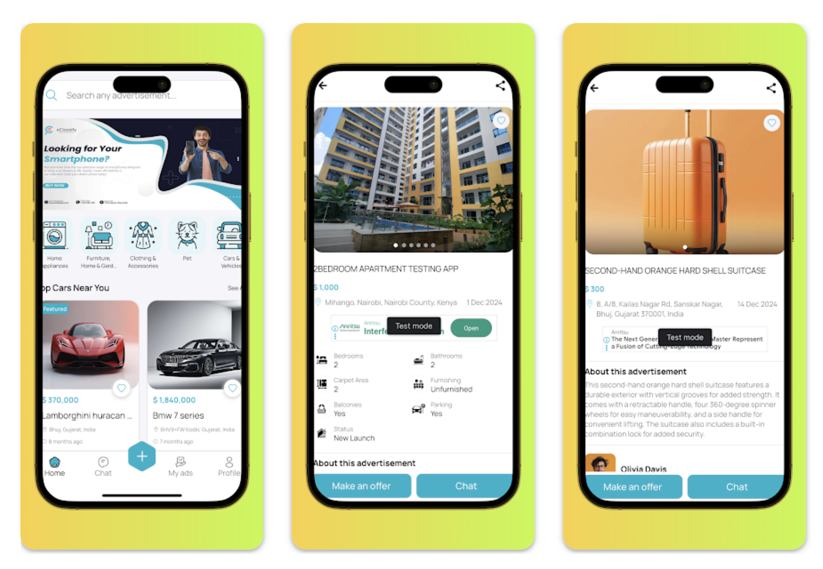 ZimboMenu marketplace listing and detail screens